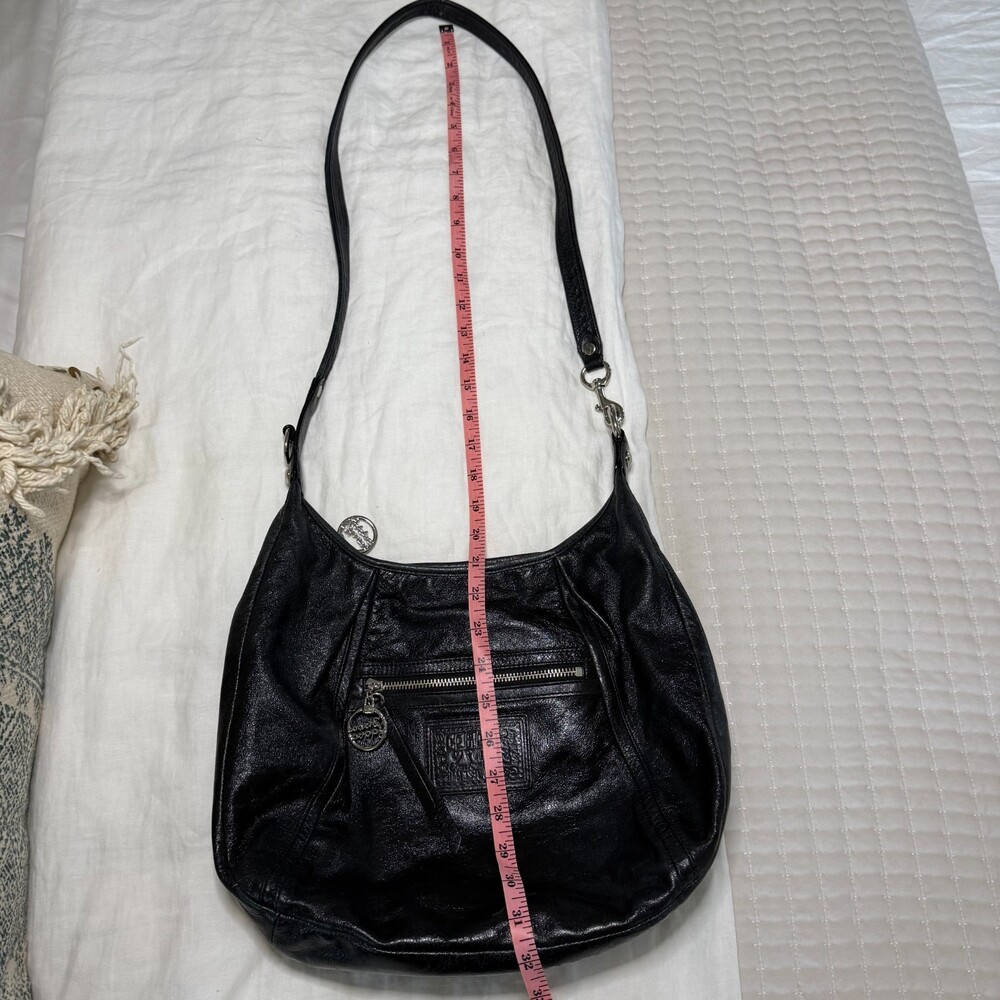 Coach Poppy Black Shoulder Bag M1069‑16374 Mint Condition, Silver Hardware, Rare - Picture 13 of 15